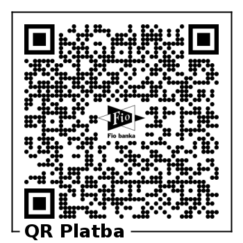 QR kód pro příspěvek převodem na transparentní účet